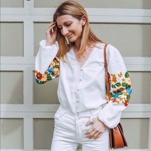 NWT Sezane Reety Blouse Size FR 34